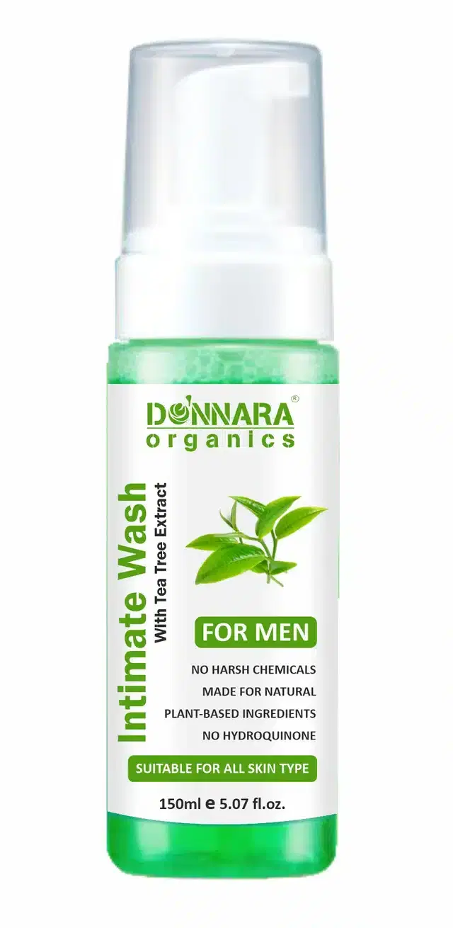 Donnara Organics Tea Tree Extract Intimate Wash for Men, 150 ml
