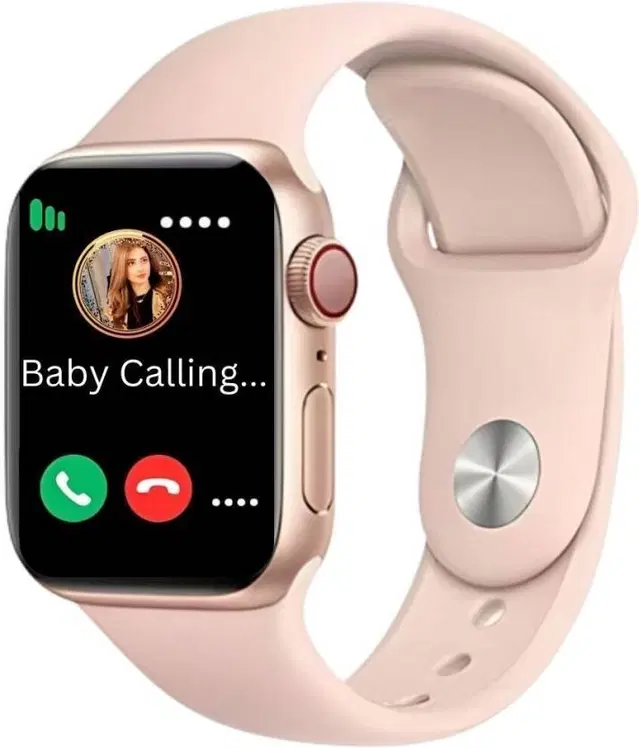 I8 Pro Watch 1.69” LCD Display, Multiple Watch Faces,Sleep Monitor,Heart Smartwatch, Pink Strap, Free Size