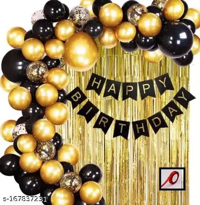 Birthday Party Decoration Kit, Multicolor, Set of 58