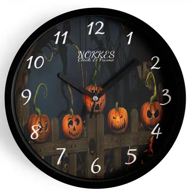 Plastic Printed Wall Clock, Multicolor, 7 Inches