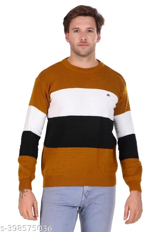 Full Sleeves Sweater for Men (Multicolor, M)
