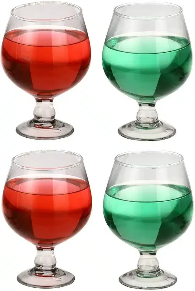 Liquor cum Cocktail Glasses, Transparent, 300 ml, Pack of 4