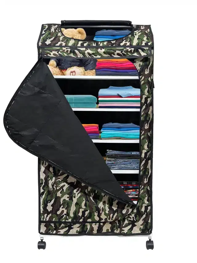 6 Layers Printed Hut Wardrobe, Multicolor