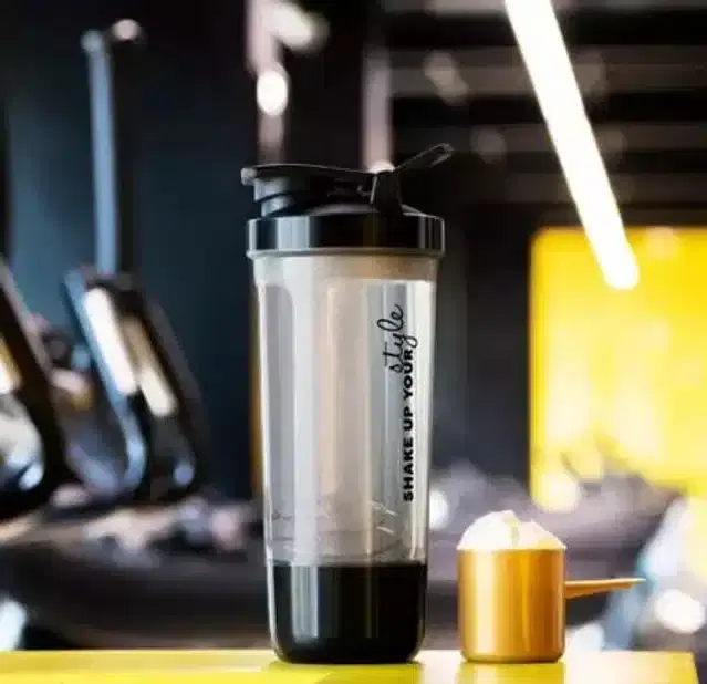 Leak Proof Shaker Bottle, Black, 600 ml