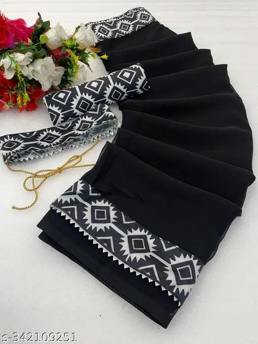 Everyday Saree for Women (Black)