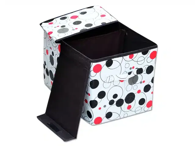 PVC Printed Multipurpose Partitioned Storage Box, Multicolor