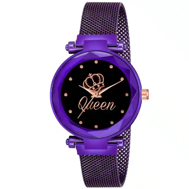 Analog Watch for Girls (Purple)