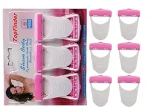 Plastic 6 Pcs Disposable Body Razor for Women, White & Pink, Pack of 1