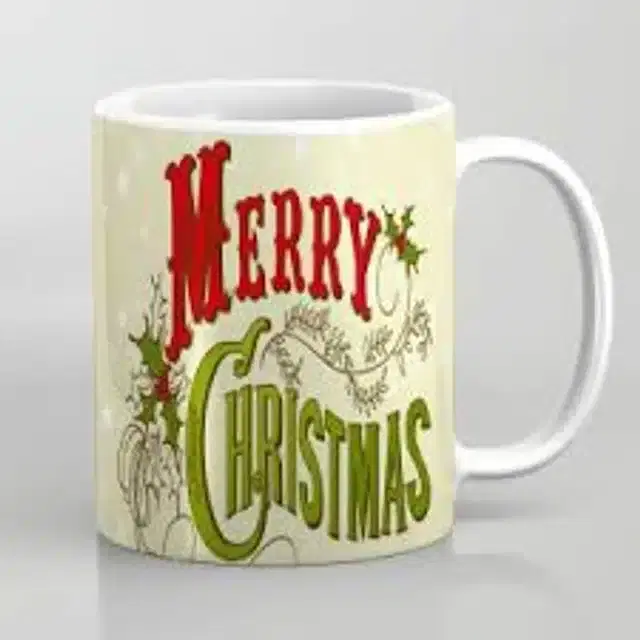 Ceremic Printed Coffee Mug, White, 350 ml