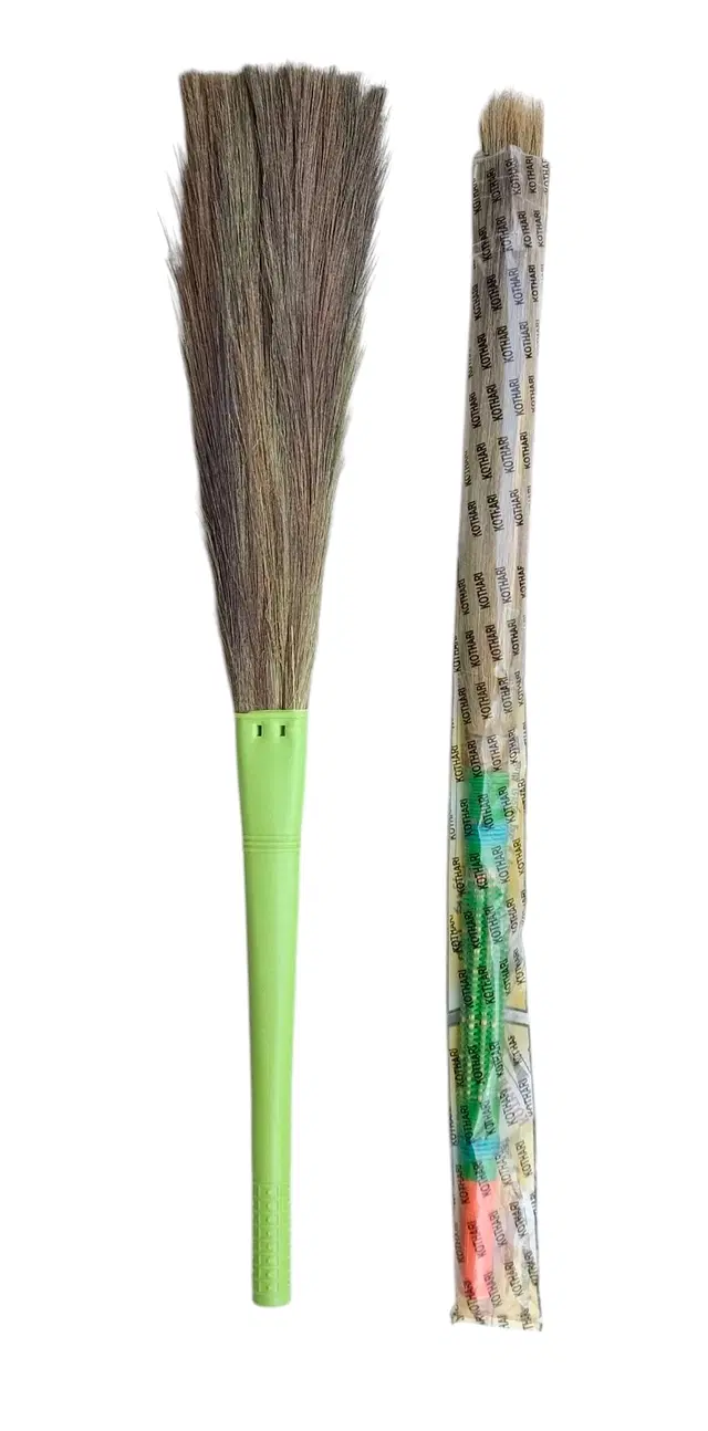 Grass Broom for Home, Green, 42 inches