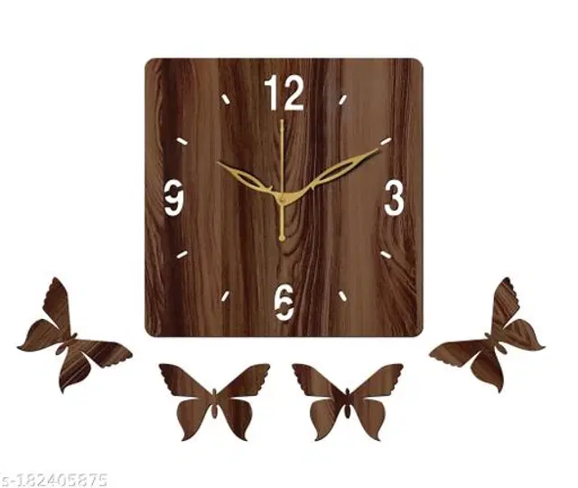 Wooden Wall Clock, Brown