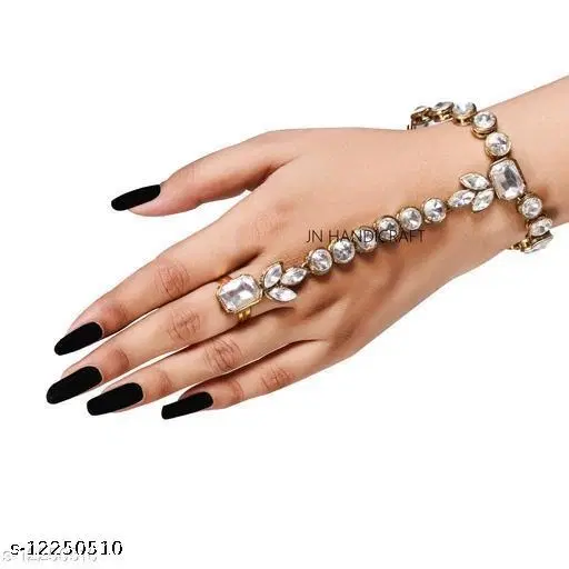 Alloy Bracelets for Women & Girls, White
