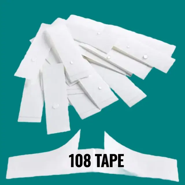 Acrylic Film Clothing 108 Double Sided Tape Strips, Transparent, Set of 1