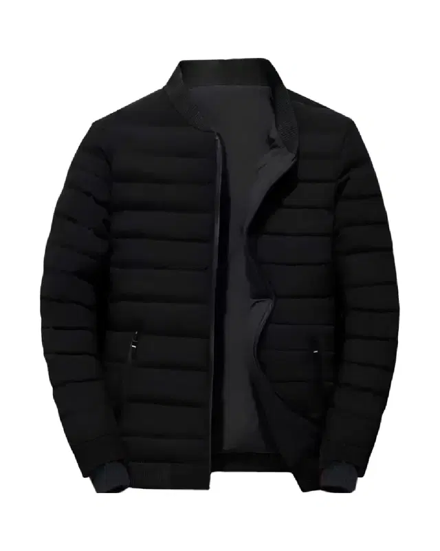Polyester Full Sleeves Jacket for Men (Black, M)