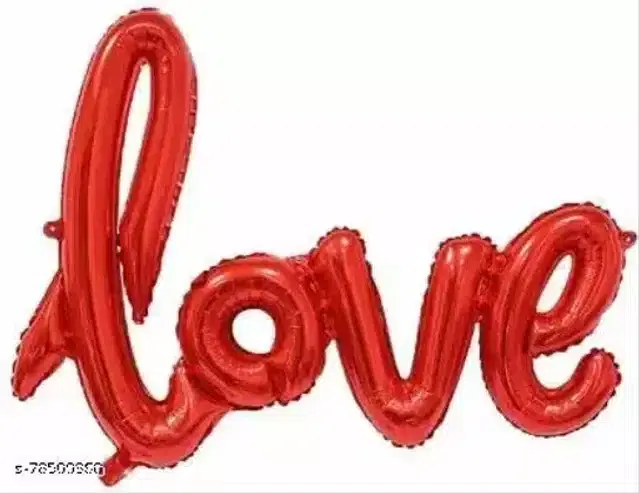 Solid Love Foil Balloons, Multicolor, Set of 1