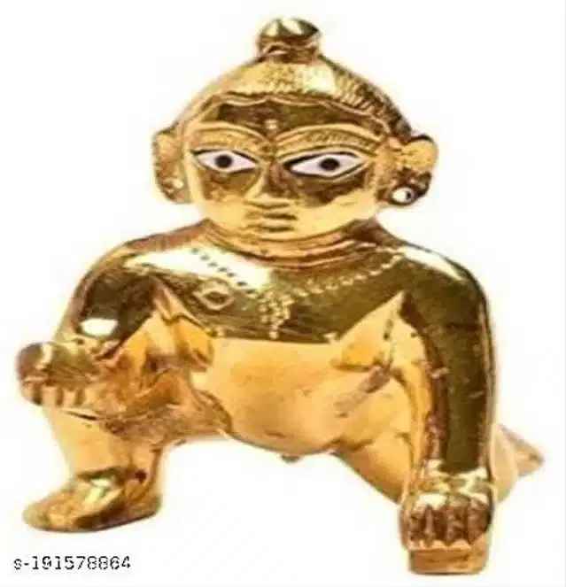 Brass Laddu Gopal Idol, Gold
