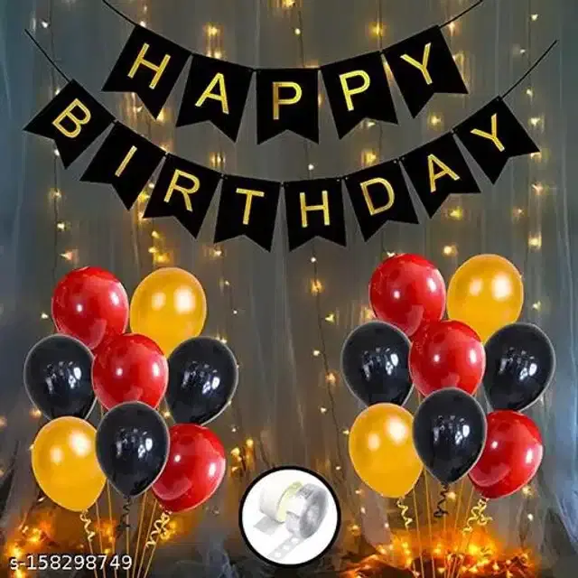 Birthday Party Decoration Kit, Multicolor, Set of 54