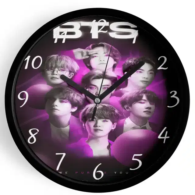 BTS Printed Wall Clock, Multicolor, 7 Inches