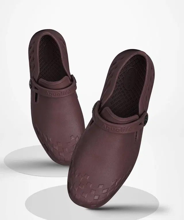 Aqualite Clogs for Women (Maroon, 8 UK/India)