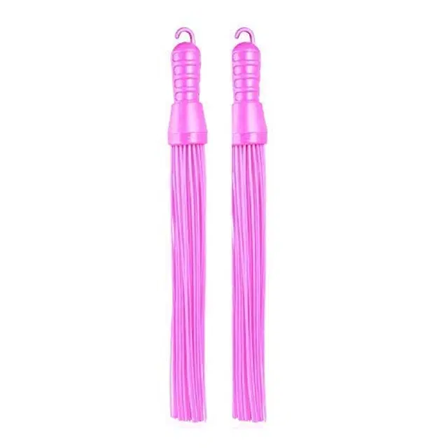 Plastic Brooms Bathroom & Home Floor Cleaning, Multicolor, Pack of 2