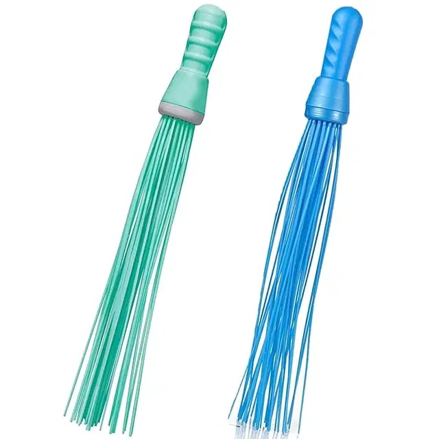 Plastic Brooms Bathroom & Home Floor Cleaning, Multicolor, Pack of 2