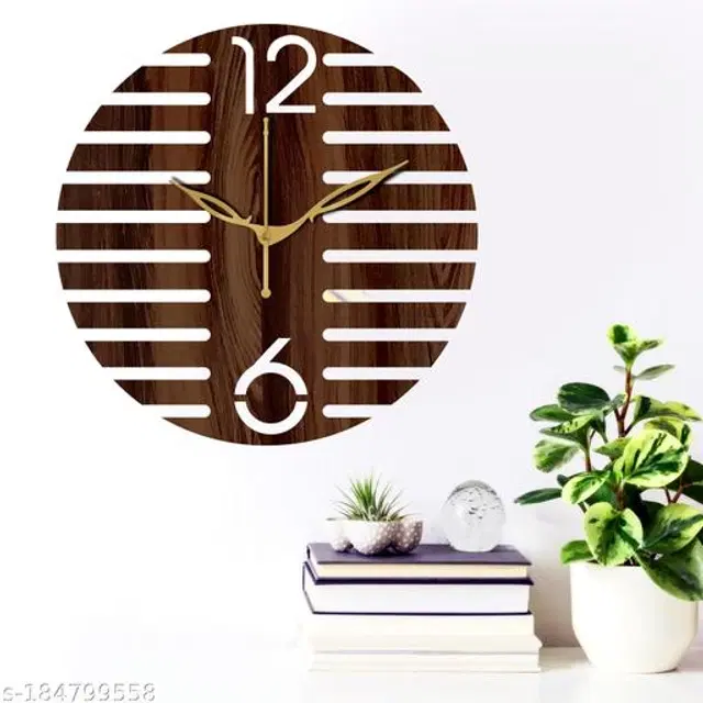 Wooden Wall Clock, Brown