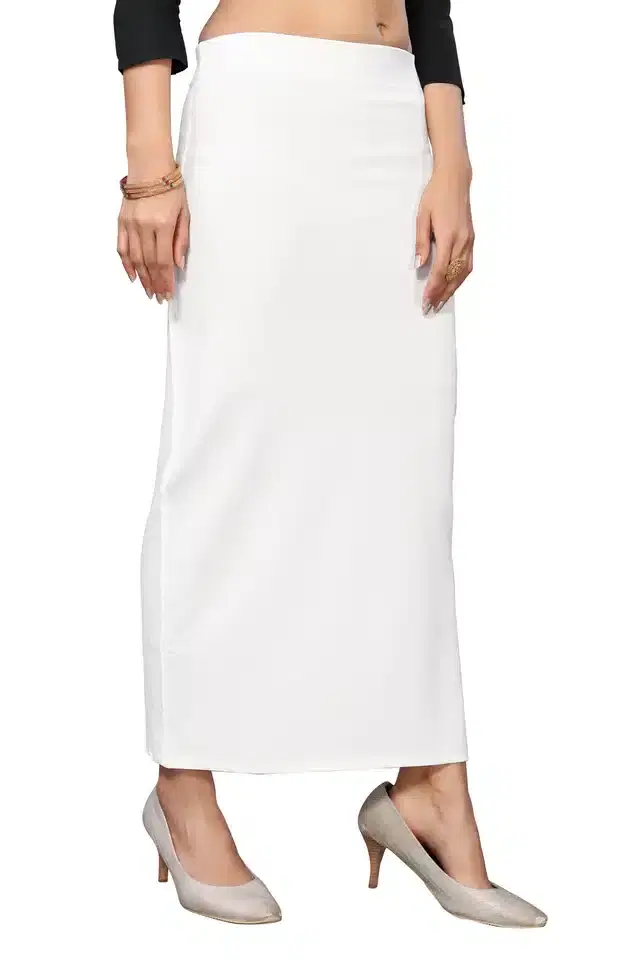 Saree Petticoat for Women (White, S)