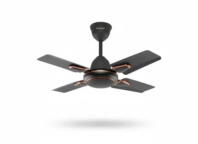 Longway Kiger P1 600 mm 4 Blade Ceiling Fan, Ultra High Speed | Smoked Brown | Pack of 1