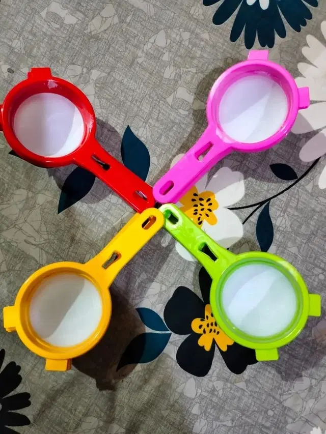 Plastic Tea Strainers for Kitchen, Multicolor, Pack of 4