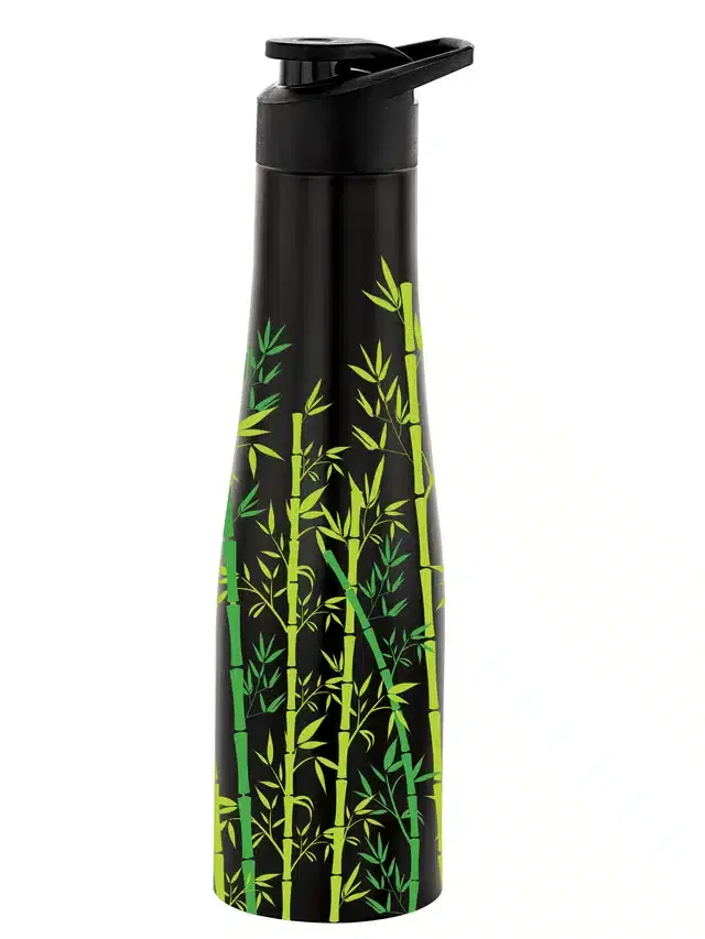 Stainless Steel Insulated Single Wall Water Bottle, Black, 1000 ml