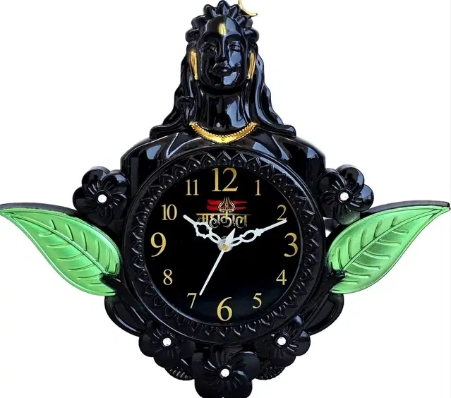 Kc Arts Adiyogi Wall Clock Black