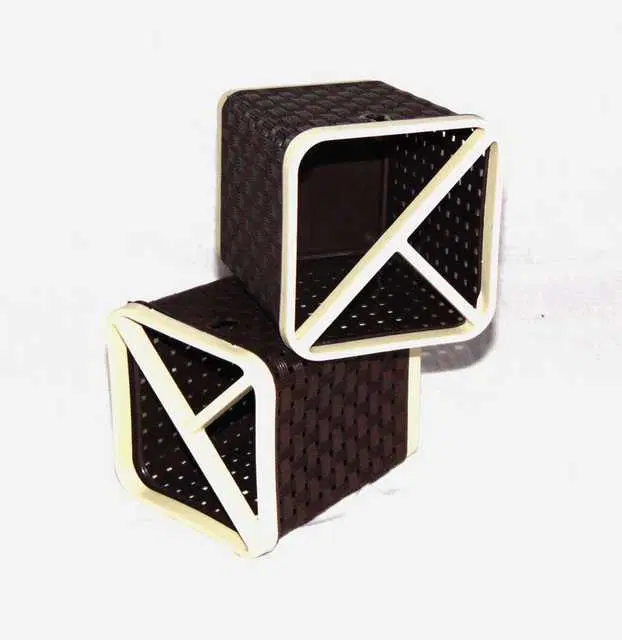 Pinak Plastic Free Standing Toothbrush Holder, Pack Of 2, Brown, PS-16