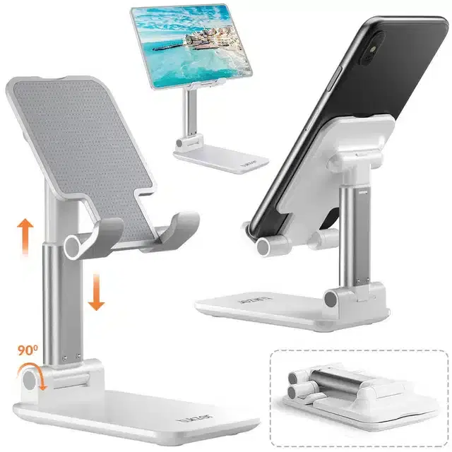 Foldable Mobile Stand Holder, White