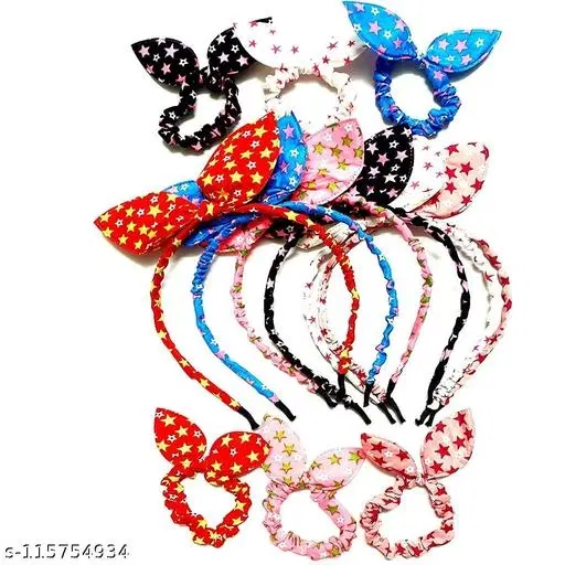 Hair Bands for Women, Pack of 12 (Multicolor)