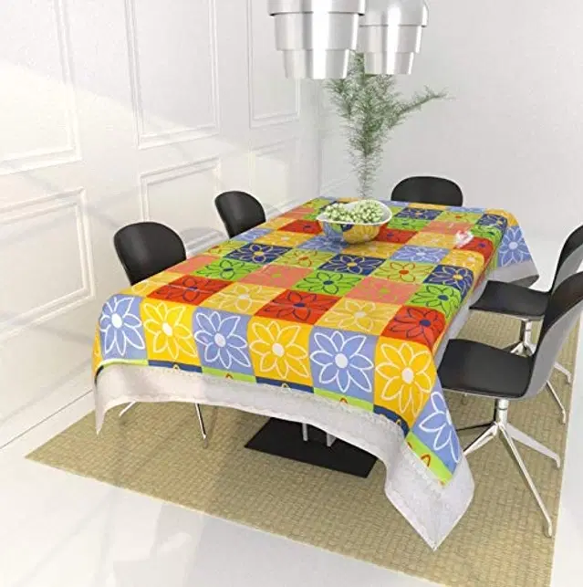 PVC Printed 4 Seaters Table Cover, Multicolor, 40x60 inches