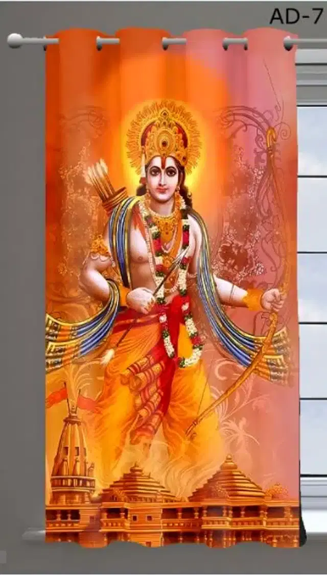 Polyester Room Darkening Window Curtain Curtain, Multicolor, 4x7 feet