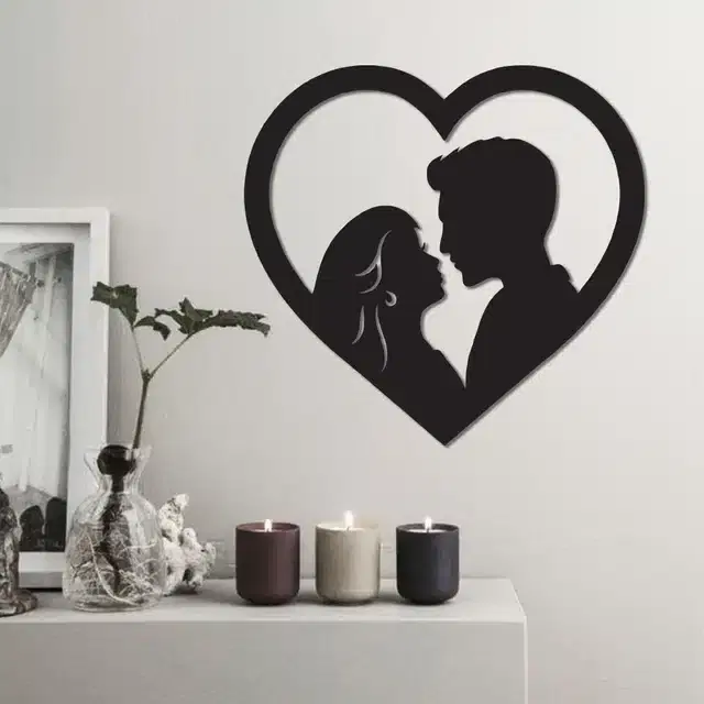 Wooden Self Adhesive Wall Sticker, Black