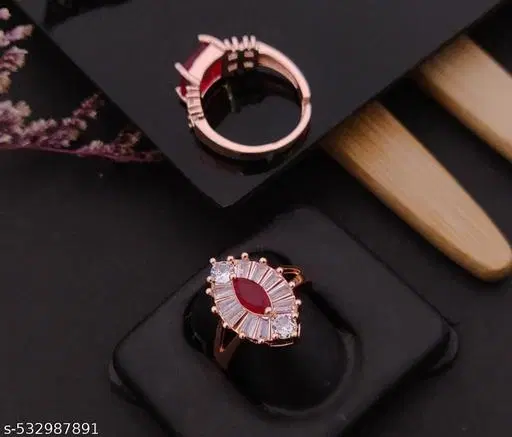 Amazing Ruby Flower Ring