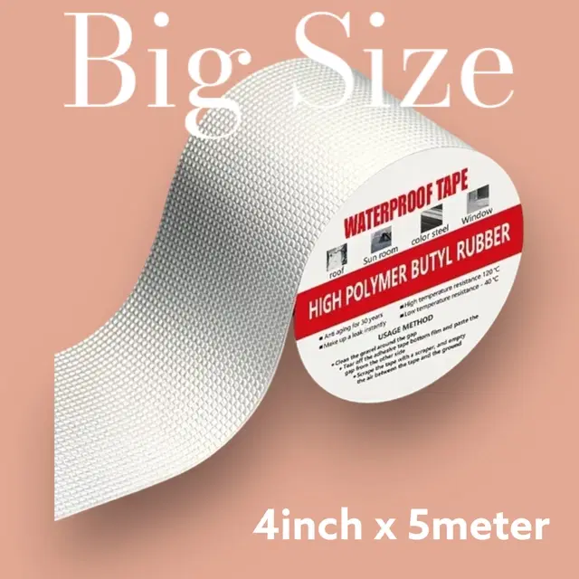 Aluminium Single Sided Self Adhesive Tape, Silver, 5 m