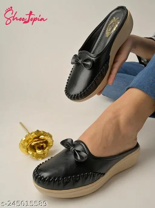 Shoetopia Casual Shoes for Women (Black, IND-4)