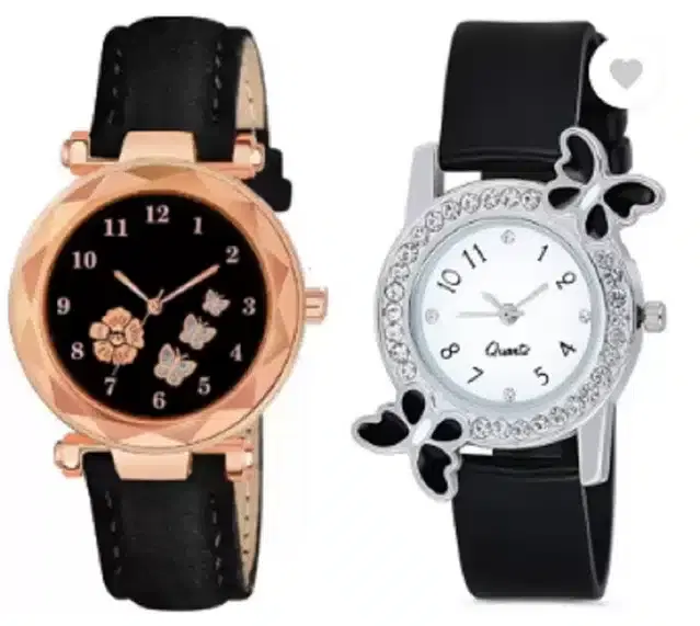 Analog Watch for Women, Pack of 2 (Multicolor)