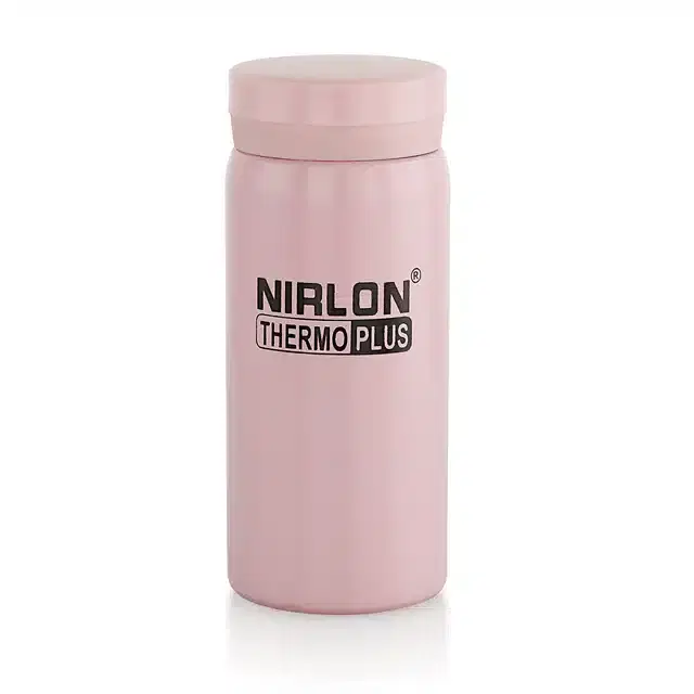 Stainless Steel Double Wall Vacuum Insulated Water Bottle, Pink, 200 ml
