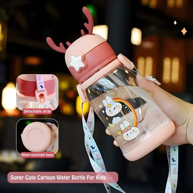 Plastic Water Bottle for Kids,Multicolour (600 Ml)