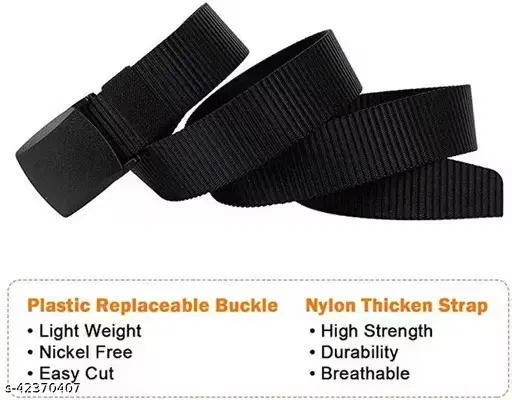Nylon Woven Fabric Mens Casual Buckle Belt