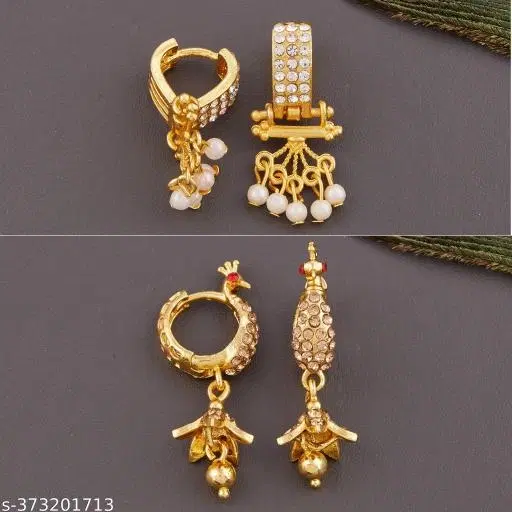 Earrings Combo,Gold-Plated Earrings For Women Girls