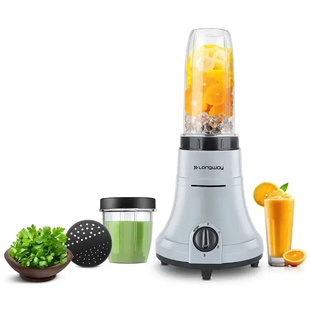 Longway Sage Juicer Mixer Grinder [500 W, 2 Jars, Gray & Black]
