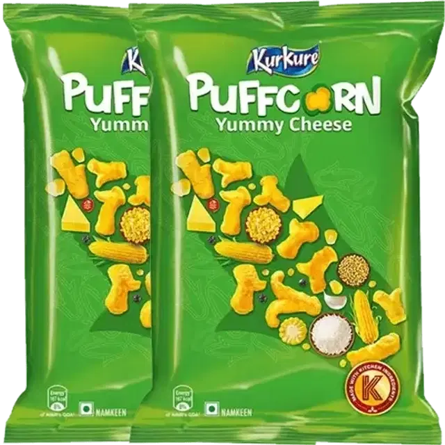 Kurkure Puffcorn Yummy Cheese 2X58 g (Set Of 2)
