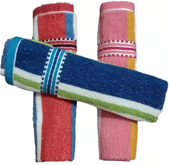 Cotton Hand & Face Towels, Multicolour, Pack of 3