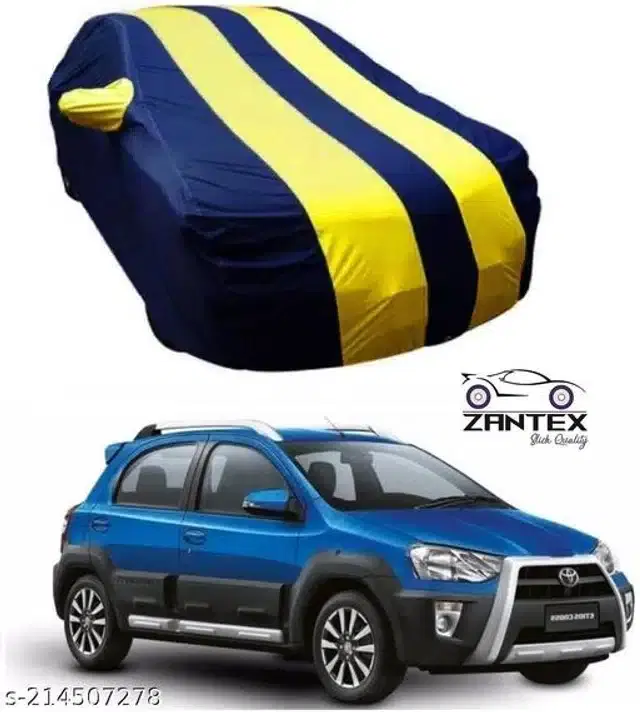 Taffeta Waterproof Car Cover for Toyota Etios Cross, Multicolor
