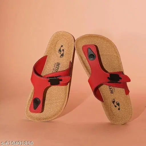 Aerowalk Flip-flops for Women (Red, 2)